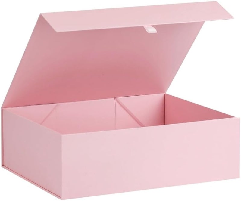 PLINJOY Extra Large Pink Gift Box 16.5x14x5.5 Inches,Gift Boxs for Presents with Lid Magnetic Closure Collapsible,Bridesmaid Proposal Box,Birthday, Christmas,for Clothes and Large Gifts - Image 1